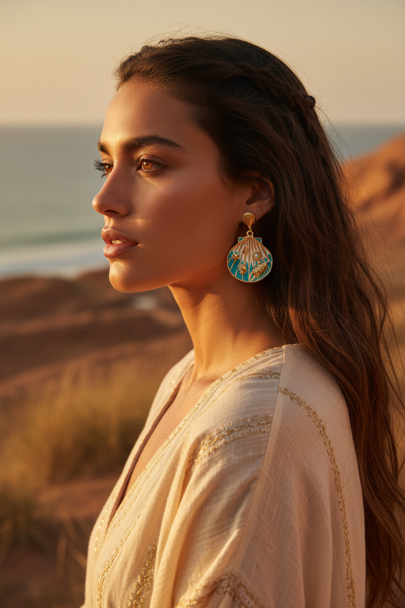 Boucles d'oreilles coquillage - Femme nomade Isivénya