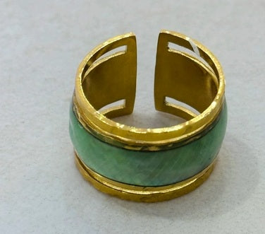 Bague Nacre Verte - Féminin Sacré